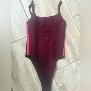 Bluivy Burgundy and Pink Women's Bodysuit